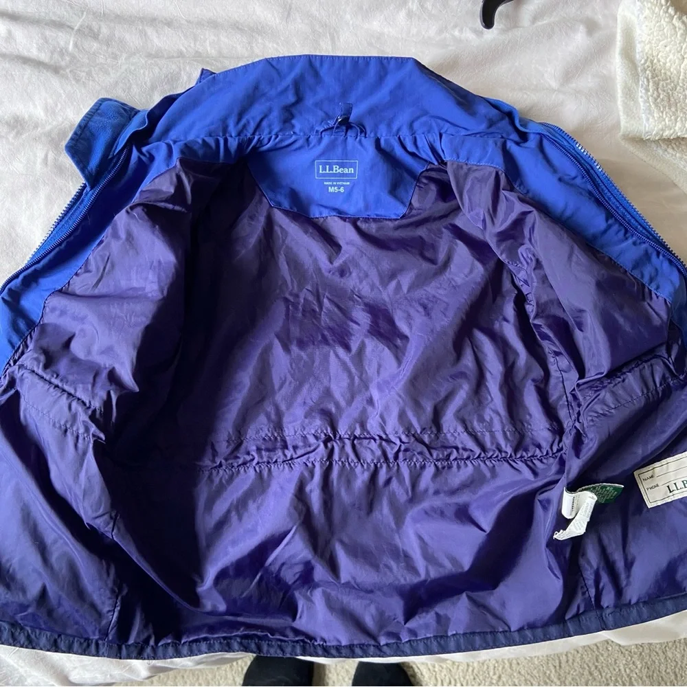 LL Bean Kids Size M (5/6) Blue Windbreaker Coat